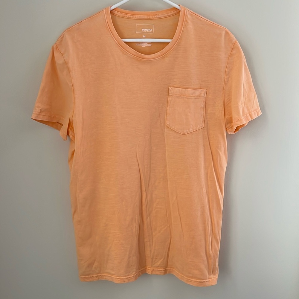 SONOMA Short Sleeve Pale Orange Pocket T-Shirt